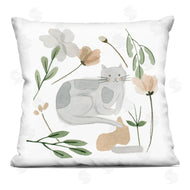 Melissa Wang | Cozy Gray Cat Flower Petal Botanicals