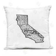 The Saturday Evening Post | California State Shape Various Cities Typography