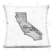The Saturday Evening Post | California State Shape Various Cities Typography