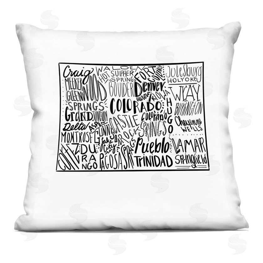 The Saturday Evening Post | Colorado State Shape Cities Typography Map