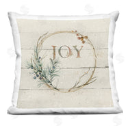 Carol Robinson | Joy Typography Seasonal Botanical Sprig Wreath