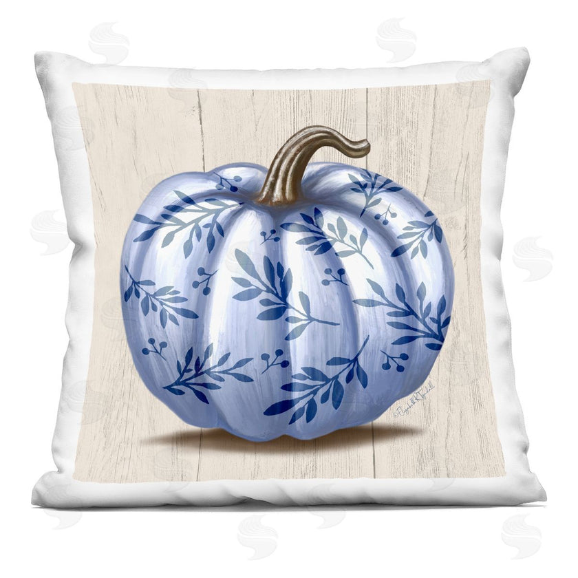 Elizabeth Tyndall | Botanical Patterned Pumpkin Rustic Plank Design