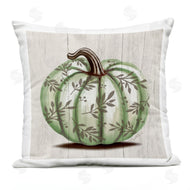 Elizabeth Tyndall | Green Autumnal Pumpkin Botanical Leaf Pattern