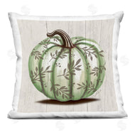 Elizabeth Tyndall | Green Autumnal Pumpkin Botanical Leaf Pattern
