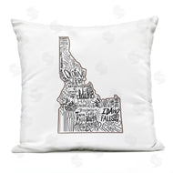 Saturday Evening Post | Idaho State Outline Various Cities Typography