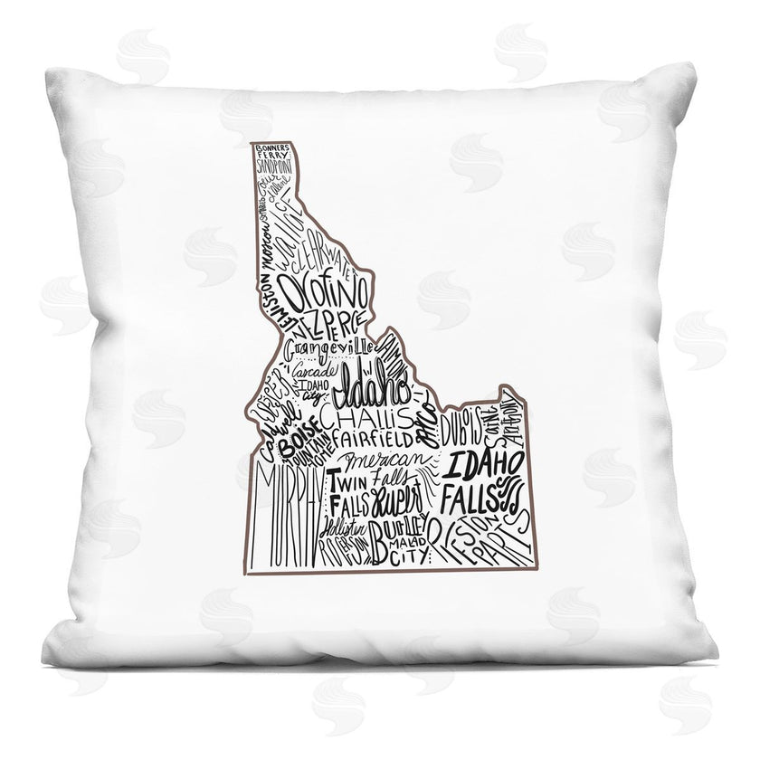 Saturday Evening Post | Idaho State Outline Various Cities Typography