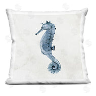 Kim Allen | Navy Blue Seahorse Watercolor Detail Sea Life