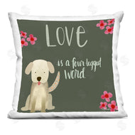 Katie Doucette | Dog Lover Happy Puppy Pink Flowers