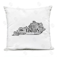 Saturday Evening Post | Kentucky State Shape Outline Cities Map
