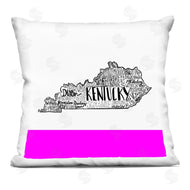 Saturday Evening Post | Kentucky State Shape Outline Cities Map