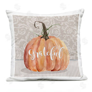 Livi + Fin | Grateful Calligraphy Orange Pumpkin Stripes Pattern