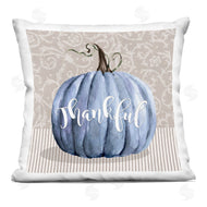 Livi + Fin | Blue Pumpkin Autumn Thankful Calligraphy Pattern
