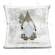 Livi + Fin | Seasonal Gnome Holding Holiday Pine Snowflakes
