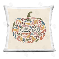Laura Konyndyk | Hello Fall Mixed Leaves Pumpkin Shape Calligraphy