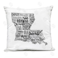 The Saturday Evening Post | Louisiana State Shape City Typography Map