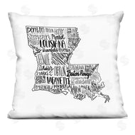 The Saturday Evening Post | Louisiana State Shape City Typography Map