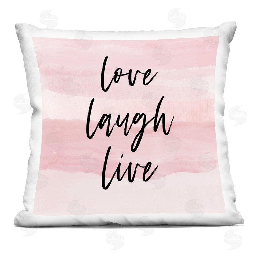 Martina Pavlova | Love Laugh Live Pink Causal Calligraphy