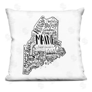 Saturday Evening Post | Maine State Shape City Text Map