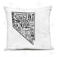 Saturday Evening Post | Nevada State Typography Map Various Cities