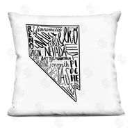 Saturday Evening Post | Nevada State Typography Map Various Cities