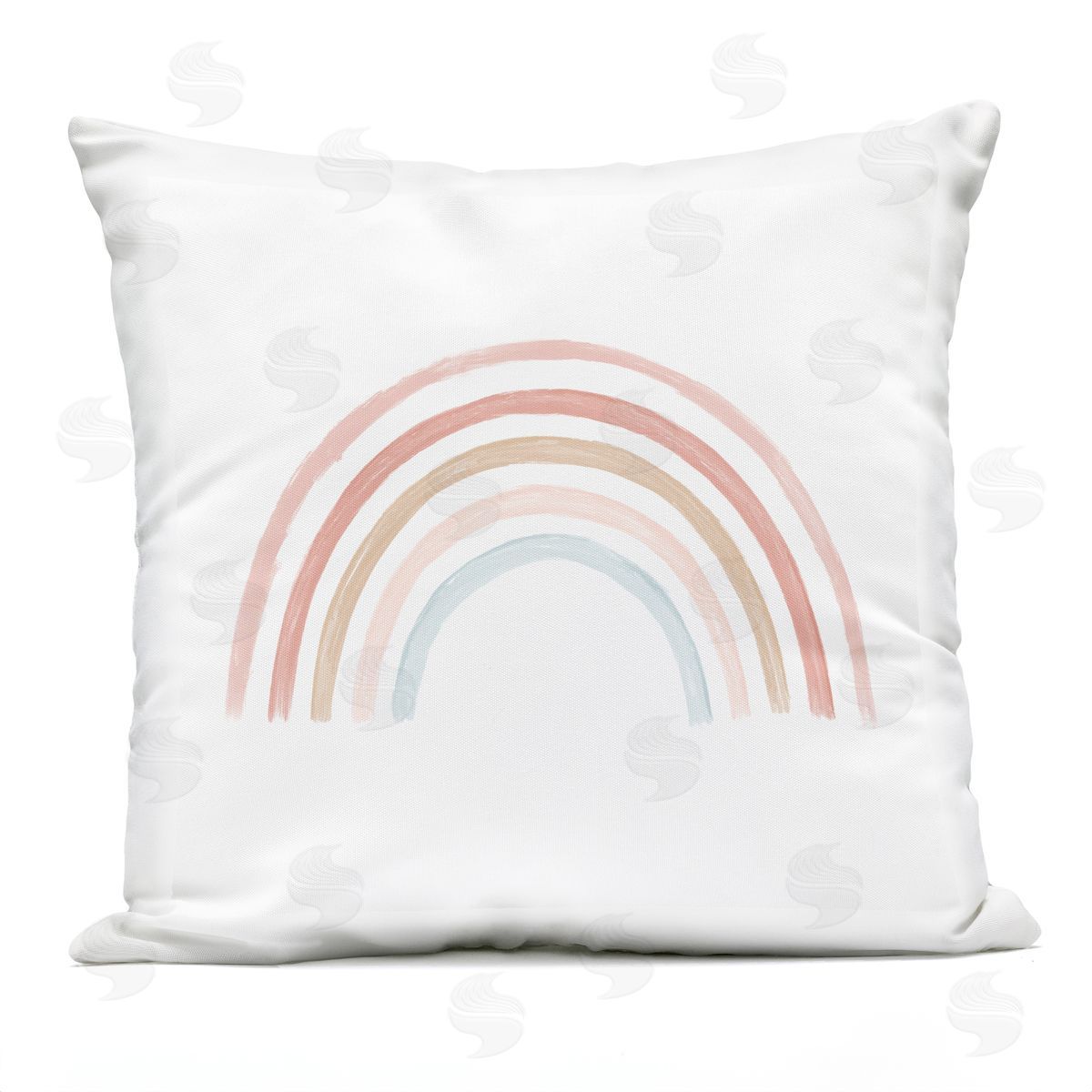 Soft Pastel Rainbow Stripes Minimal Nature Outdoor Printed Pillow, Home Decor by Stupell Studio