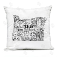 Saturday Evening Post | Oregon State Outline Typography City Map
