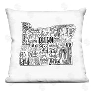 Saturday Evening Post | Oregon State Outline Typography City Map