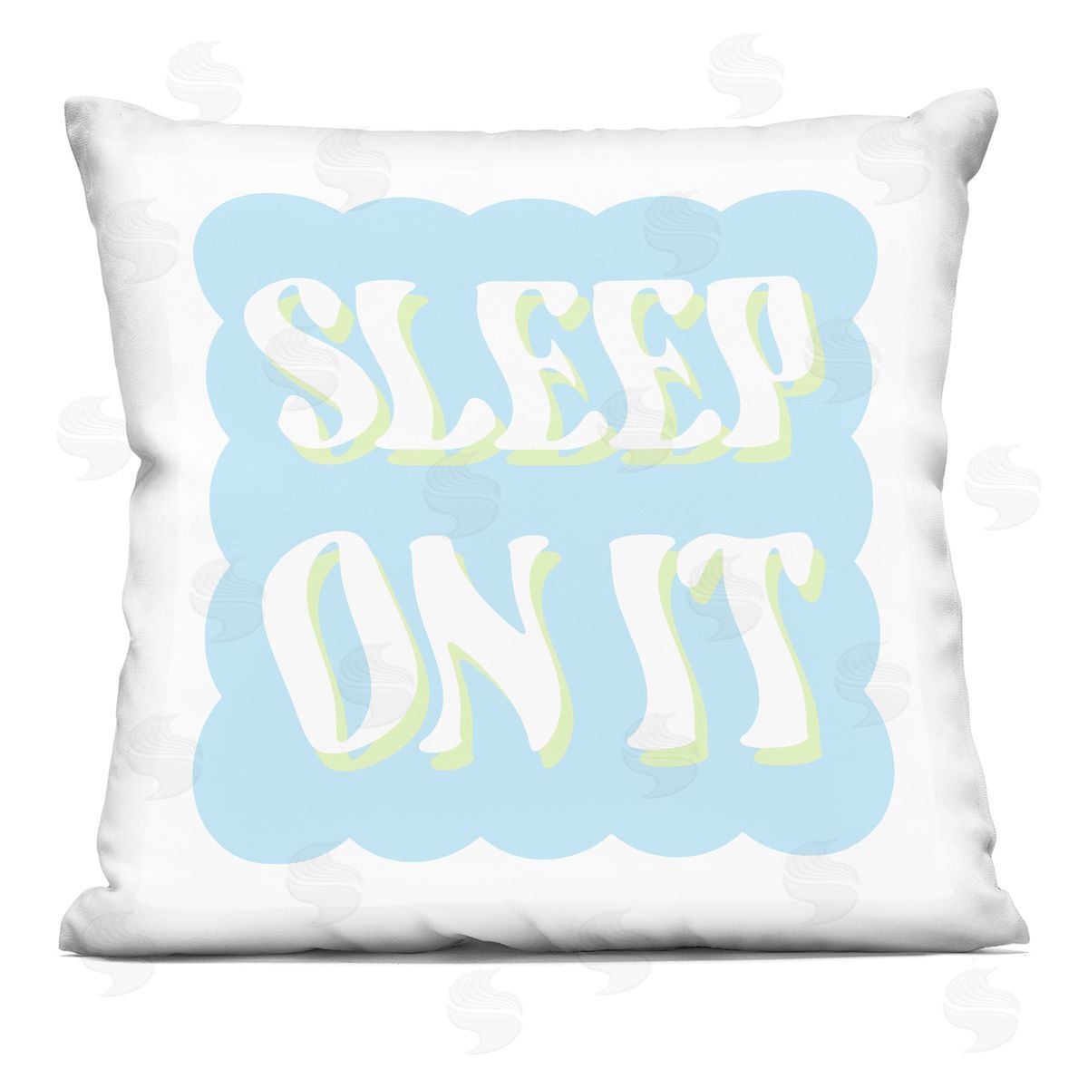 Sleep On It Wavy Retro Phrase Cloud Text Decorative Printed Pillow, Home Decor by Stupell Studio