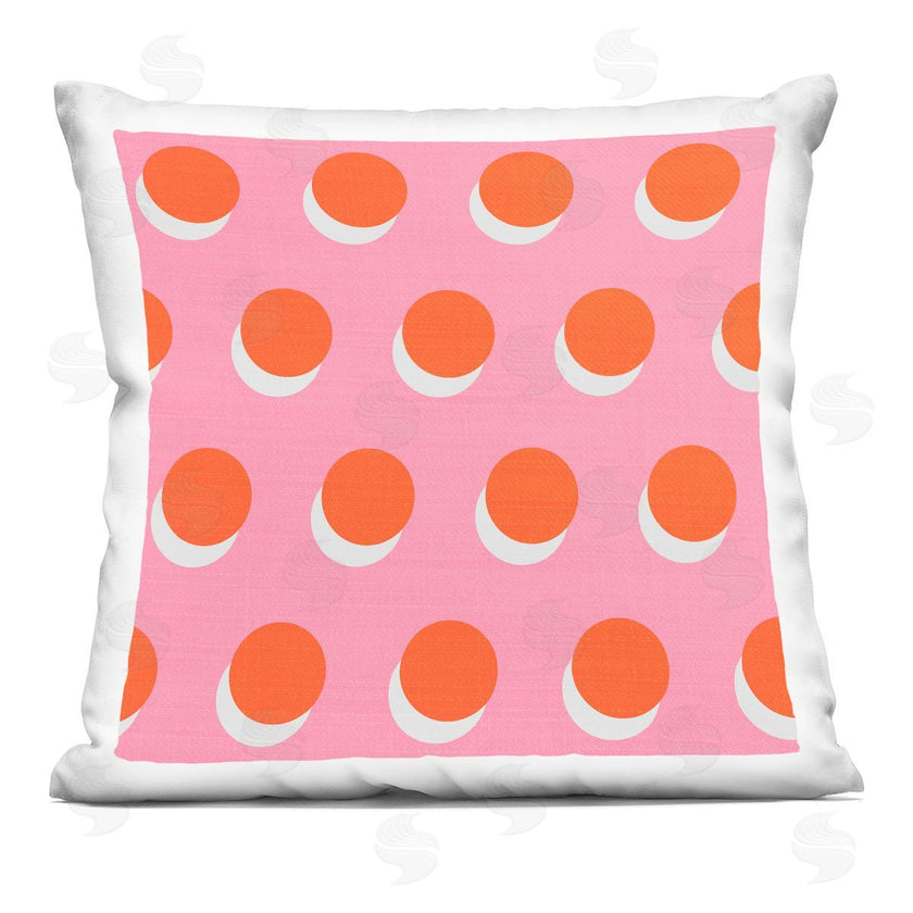 Stupell Studio | Orange Over Pink Polka Dot Circles