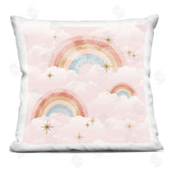 Stupell Studio | Magical Rainbow Pink Fluffy Clouds Gleaming Stars