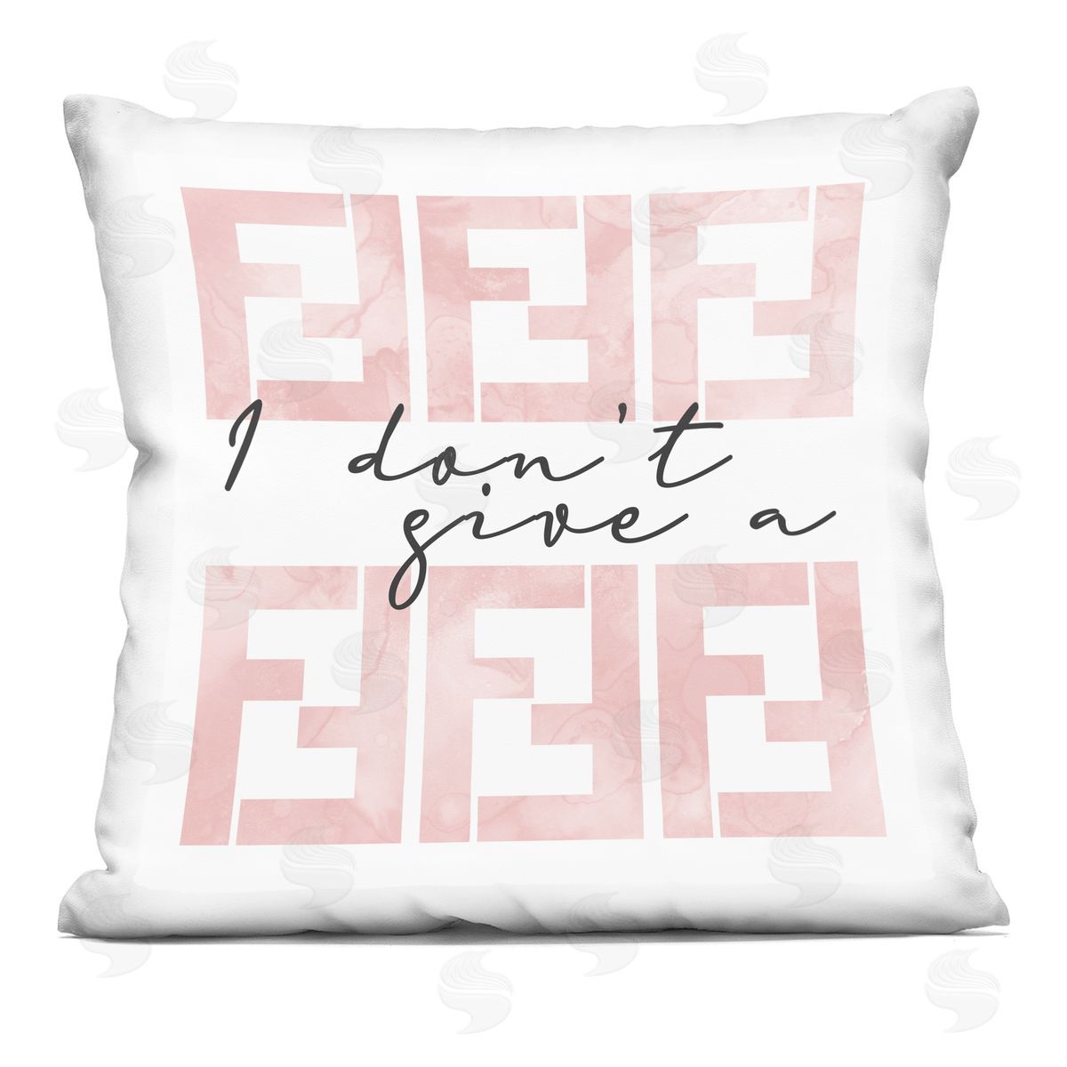 Don't Give A Upscale Fashion Brand Glam Quote Decorative Printed Pillow, Home Decor by Stupell Studio