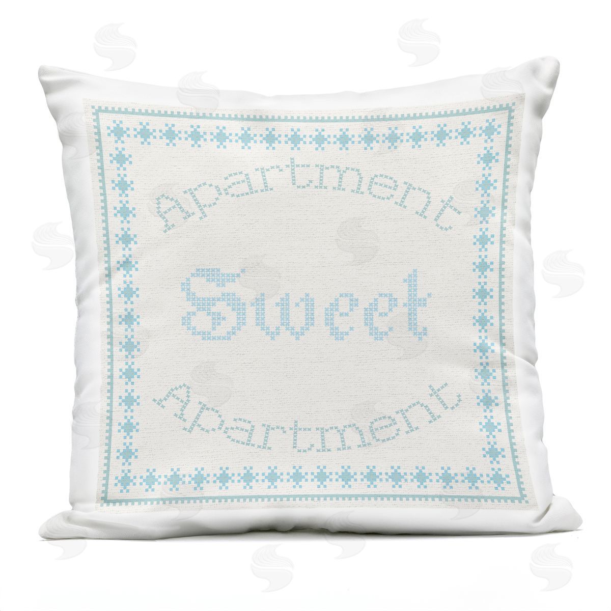 Sweet Apartment Phrase Traditional Pattern Border Outdoor Printed Pillow, Home Decor by Stupell Studio