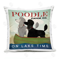 Ryan Fowler | Boating Poodle Dogs On Lake Canoe Landscape