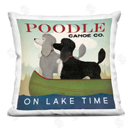 Ryan Fowler | Boating Poodle Dogs On Lake Canoe Landscape