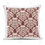 Taylor Shannon Designs | Traditional Maroon Flower Arrangement Cream Pattern