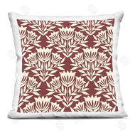 Taylor Shannon Designs | Traditional Maroon Flower Arrangement Cream Pattern
