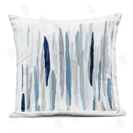 Susan Jill | Abstract Brushed Rainfall Contemporary Blue Lines