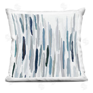 Susan Jill | Blue Varied Abstract Brushed Rainfall Lines