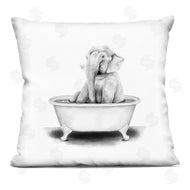 Rachel Neiman | Elephant Sitting in Tub Funny Wildlife Animal