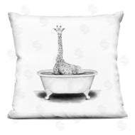 Rachel Neiman | Giraffe Sitting in Bathtub Funny Wildlife Animal