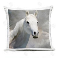 Kim Allen | Stoic White Horse Rural Countryside Animal Wildlife