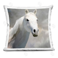 Kim Allen | Stoic White Horse Rural Countryside Animal Wildlife
