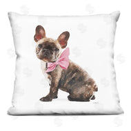 Amanda Greenwood | Fashionable Puppy Dog Pink Bow Glam Portrait