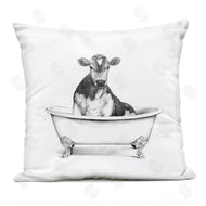Victoria Borges | Cow Cattle in Bathtub Farm Animal Portrait