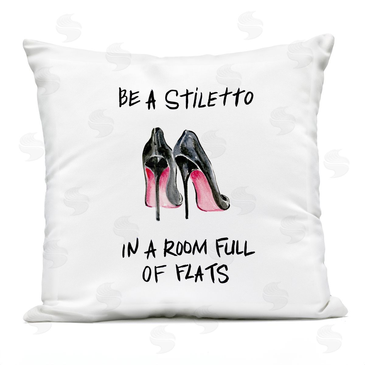 Be A Stiletto Motivational Fashion Heels Quote Outdoor Printed Pillow, Home Decor by Regina Moore