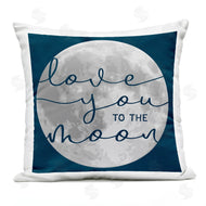 Stupell Studio | Love You to Moon Blue Calligraphy Night Sky