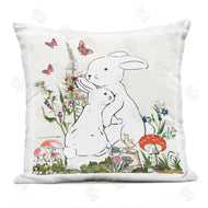 Sangita Bachelet | Rabbit Hugs Spring Flower Meadow Butterfly Garden