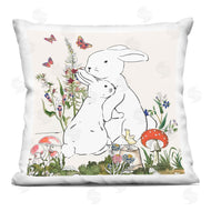 Sangita Bachelet | Rabbit Hugs Spring Flower Meadow Butterfly Garden