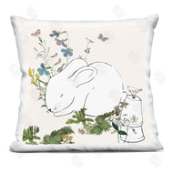 Sangita Bachelet | Sleeping Bunny Rabbit Floral Butterfly Garden
