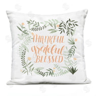 Grace Popp | Thankful Grateful Blessed Calligraphy Botanical Phrase